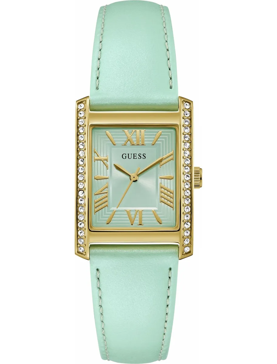 Montre analogique GUESS pour femme, couleur or vert