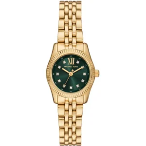 Michael Kors Lexington Doré / Vert émeraude 26mm